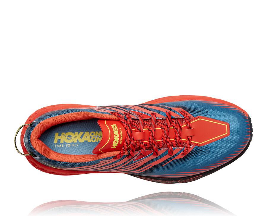 Hoka One One Mens Trail Shoes - Speedgoat 4 - Red - TCVX73901